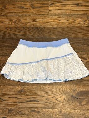 Sofibella Light Blue & White Ruffle Tennis Skirt